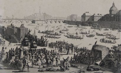 Lot of engravings of which :
- Fire of the...