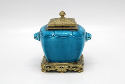 Theodore DECK (1823-1891). Desk inkwell with...