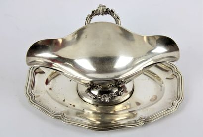 Saucière en argent, poinçon Minerve et poinçon...