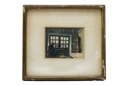 Henri-Martin CAHOURS (1889-1974). Two watercolors...