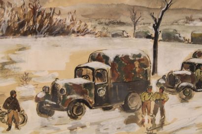 Yves BRAYER (1907-1990)
Encre, gouache aquarellée...