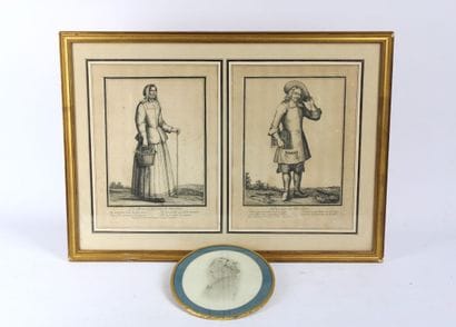 Pair of engravings. Titled 