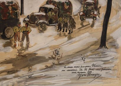 Yves BRAYER (1907-1990)
Encre, gouache aquarellée...