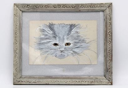 École du XXe siècle. Tête de chat. Gouache.
Dimensions...