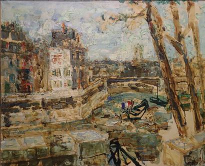 AIZPIRI 
Paul AIZPIRI (1919-2016), Le quai...