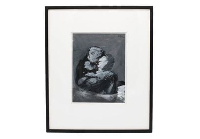 Maurice ROCHER (1918-1995). Couple. Gouache....