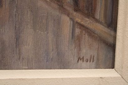 Eduardo MOLL (1929), View of a palace, oil...