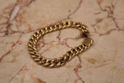 Yellow gold bracelet, eagle head hallmark,...
