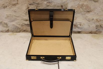 LANCEL, Leather attache case, with its keys....