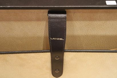 LANCEL, Leather attache case, with its keys....