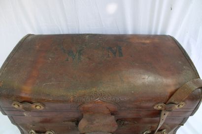 Leather trunk, England early 20th century,...