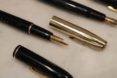 WATERMAN, two fountain pens, gilded metal...