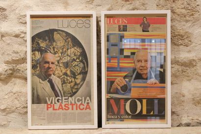PERU, Suite of two front pages of the Peruvian...