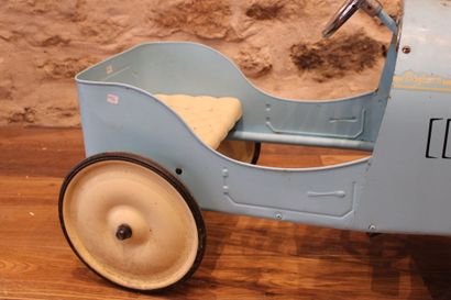 BAGHERA, child's pedal car in sky blue lacquered...