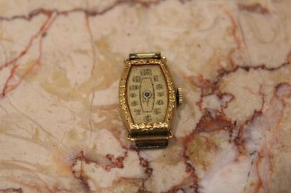 Quartz lady's watch, dial with Arabic numerals,...