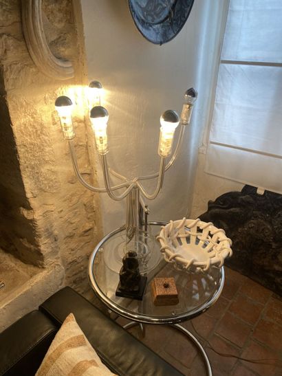 Glass lamp with 5 articulated light arms....