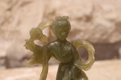 China 20th century, Jade maiden. Height 15.5...