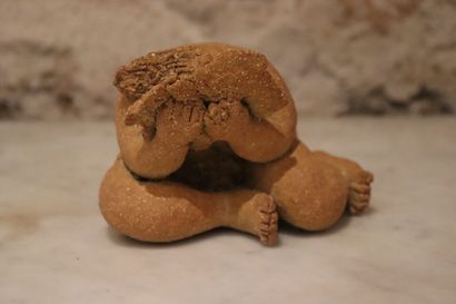 Sophie FAVRE (1950), La Liseuse, terracotta,...