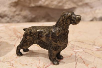 The whistler and his dog, patinated bronze...