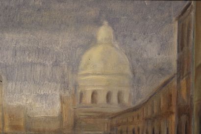 Eduardo MOLL (1929), View of a palace, oil...