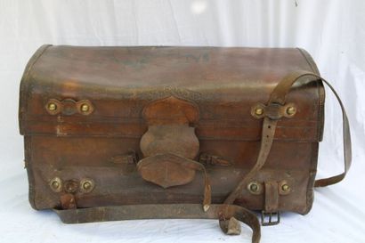 Leather trunk, England early 20th century,...