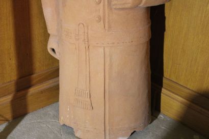 INDIA 20th century, terracotta figure. Height...