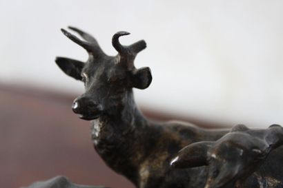 Alfred DUBUCAND (1828-1894), Stag and doe,...