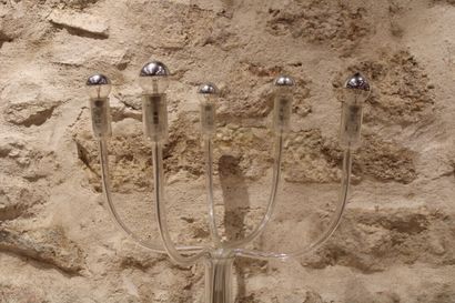 Glass lamp with 5 articulated light arms....