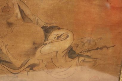 China 19th century, Buddha, ink on silk,...