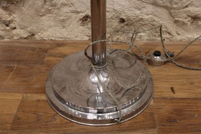 Floor lamp in chromed metal around 1930....