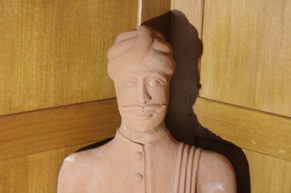 INDIA 20th century, terracotta figure. Height...