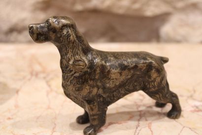 The whistler and his dog, patinated bronze...