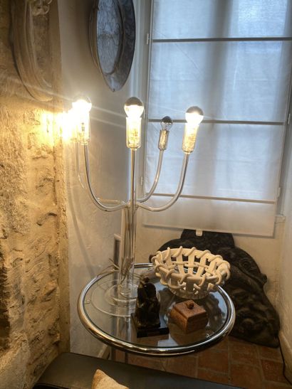 Glass lamp with 5 articulated light arms....