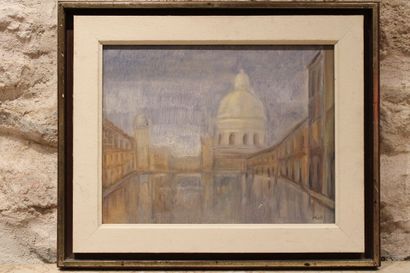 Eduardo MOLL (1929), View of a palace, oil...