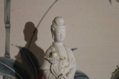 China 20th century, Porcelain figure, holding...