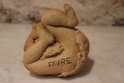 Sophie FAVRE (1950), La Liseuse, terracotta,...