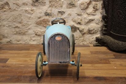 BAGHERA, child's pedal car in sky blue lacquered...