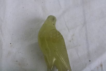 China 20th century, pair of jade birds on...