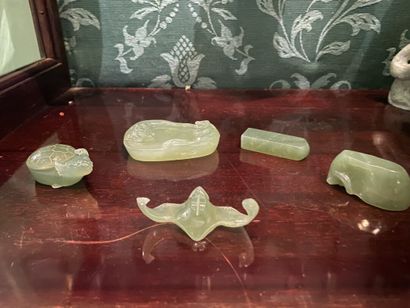 CHINA, suite of five jade elements, 20th...