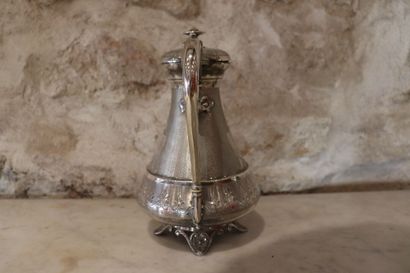 Silver coffee pot, Minerva mark, figured...