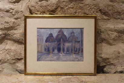 Eduardo MOLL (1929), View of a palace, oil...