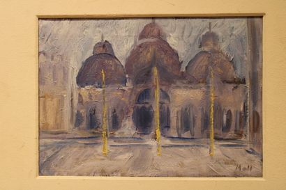 Eduardo MOLL (1929), View of a palace, oil...