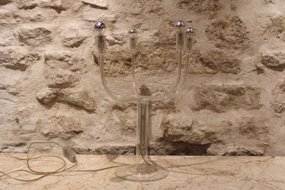 Glass lamp with 5 articulated light arms....