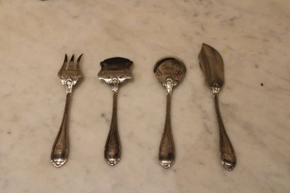 Mignardise service in silver, Minerve mark,...