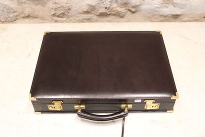 LANCEL, Leather attache case, with its keys....