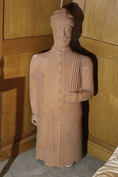 INDIA 20th century, terracotta figure. Height...