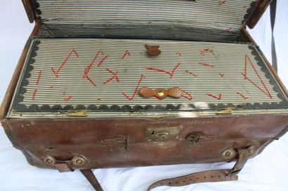 Leather trunk, England early 20th century,...
