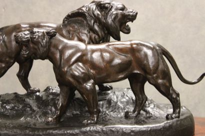 BARYE 
Antoine Louis BARYE (after). Lion...