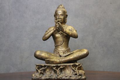 THAILANDE
Flute player in gilded bronze....