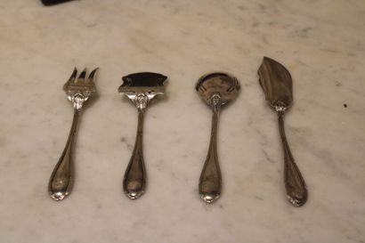Mignardise service in silver, Minerve mark,...